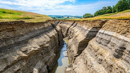 Earthquake-induced canyons nature's geological shifts in daylight