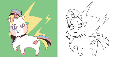 Coloring page for adults and kids. Coloring worksheet page. Educational printable coloring worksheet. 