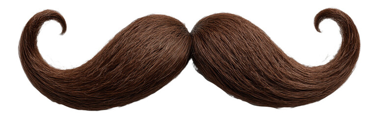 PNG Brown curled mustache