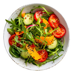 a vibrant plate of fresh vegetable salad