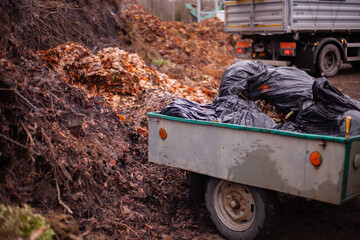 new portion of green waste from a city resident for recycling