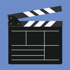 Filmmaker's clapboard vector icon. Hollywood Film clapperboard illustration. film movie chalk clap board