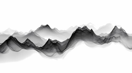 mountain in the fog