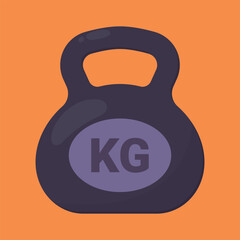 Kettlebell weight icon vector. GYM Kettlebell illustration. fitness equipment icon