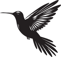 Hummingbird Silhouette Vector Art and Illustration