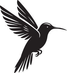 Hummingbird Silhouette Vector Art and Illustration