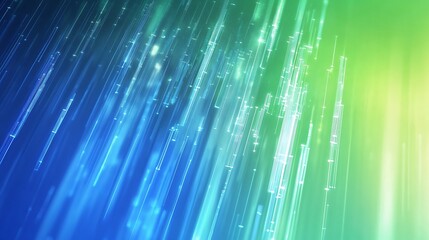 Abstract Blue and Green Light Streaks