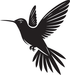 Hummingbird Silhouette Vector Art and Illustration