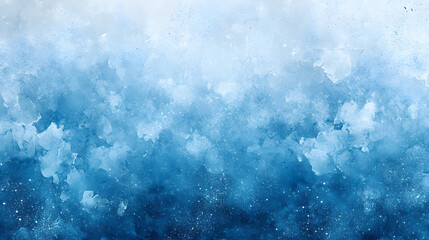 Abstract Blue Watercolor Background with Soft Textures and Depth