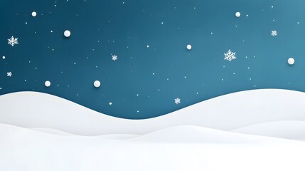 Pastel watercolor sky, snow-covered ground, peaceful ambiance, holiday invitation background