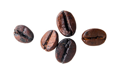 roasted coffee bean isolated