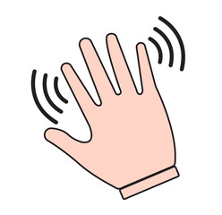 Obraz premium Waving hand icon
