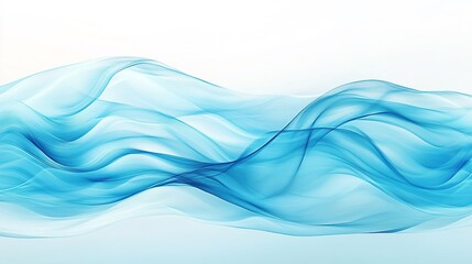 Naklejka premium Abstract Blue Waves: A mesmerizing abstract image with flowing, ethereal blue waves that evoke a sense of serenity, movement, and tranquility.