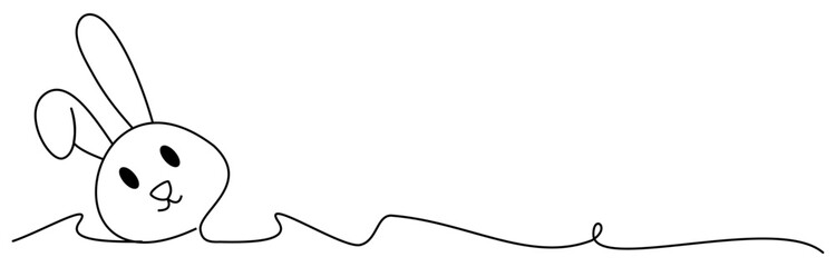 Obraz premium easter day line art illustration