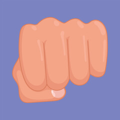 Hand Punch icon vector. Fist Punch illustration. human hand punch knuckle