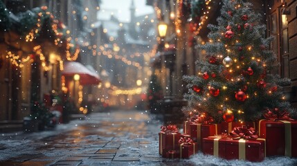 Obraz premium christmas greeting card hyper realistic 