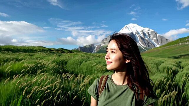 Serene Landscape with Hikers in Turkish Mountains
