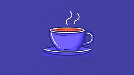 Obraz premium A steaming cup of tea sits on a saucer