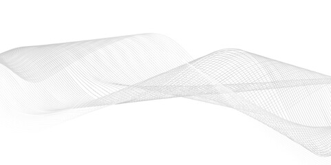 Thin wavy line abstract background. Abstract black lines wave curve motion on white