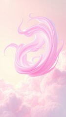 Whimsical swirls in pastel colors on a light background, soft, whimsical, playful, texture