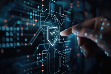 free photo of man works on a computer and conducts analysis using neural networks. Worldwide interface. The young man absorbs information. Technology concept