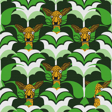Animal Forest Pattern Background 
