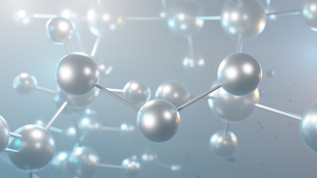 nickel(ii) chloride molecular structure, 3d model molecule, nickel chloride, structural chemical formula view from a microscope
