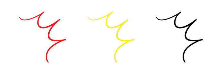 驚きや発見の漫符アイコンセット