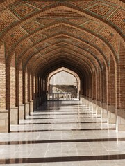 The Blue Mosque (Pers. Masjed-e kabud), also known as Masjed-e Moẓaffariya, is a dazzling 15th century monument in city of Tabriz, East Azerbaijan Province of Iran. 