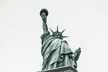 Fototapeta premium Iconic Statue of Liberty in New York City - Photo from Bellow