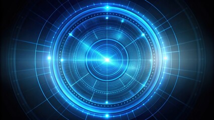 Fototapeta premium Blue glowing futuristic circle radar scan on background, blue, glow, futuristic, circle, radar, scan,technology, digital
