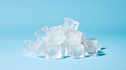 A pile of Clear Sparkling Ice Cubes &ndash; Refreshing and Crisp, Perfect for Drinks and Cool Refreshments