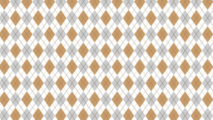 Christmas Seamless vivid geometric background for fabric, textile, men clothing, wrapping paper. Argyle vector pattern. Dark green with thin slim golden dotted line. 