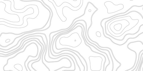 Abstract Topographic Contour Line Pattern in Black and White, Modern design with White background with topographic wavy pattern