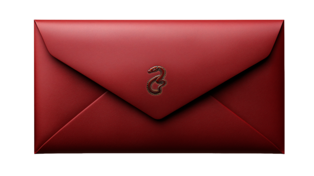 Elegant Red Envelope with Snake Emblem