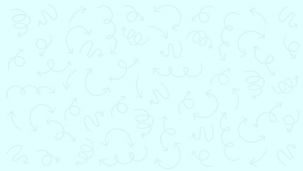 Soft blue hand drawn curved arrows background