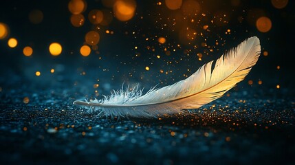 Feather Transforming Into Quill Pen Symbolizing the Timeless Art of Storytelling