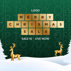 Christmas Sale Offer and Sale Banner for Xmas sale background concept. Sale Christmas collection. Discount and price tags on paper.
