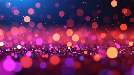 Vibrant Multicolored Bokeh Background with Soft Glowing Lights Creating a Dreamy and Abstract Atmosphere for Creative Projects and Designs