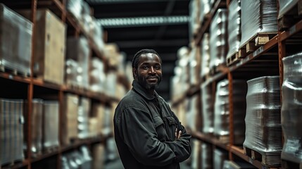 Fototapeta premium chain, supply, warehouse, inventory, icon, distribution, delivery, business, concept, truck, store, merchandise, box, cargo, stock, work, packaging, transportation, industrial, online, interior, facto