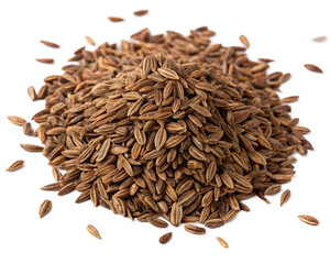 Pile of Caraway Seeds on Transparent Background