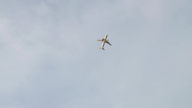 上空の飛行機