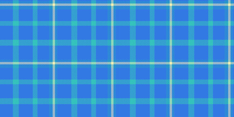 Good plaid vector texture, tracery background pattern fabric. Halftone seamless check tartan textile in blue and teal colors.