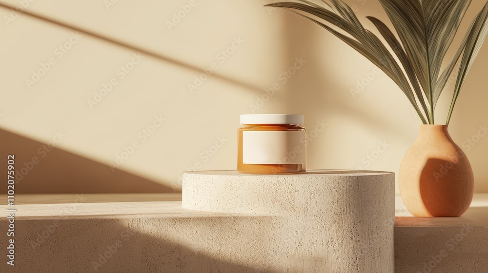 Poster Modern product display minimalist space mockup image natural light artistic view clean design for branding impact