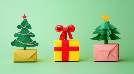 DIY Christmas gifts made with love, crafted from simple materials and creativity. Illustrations, stock photos