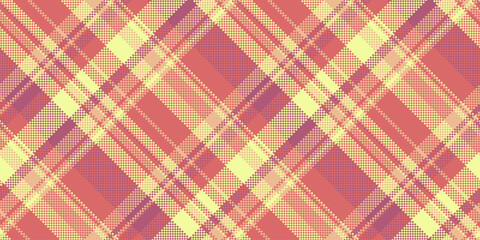 Fibre pattern seamless background, stylish tartan texture vector. Sale check textile fabric plaid in red and lime colors.