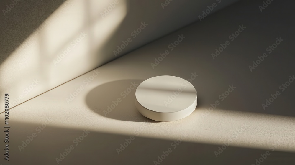 Aufkleber Minimalist presentation mockup with subtle shadows studio visual content calm environment close-up view design concept
