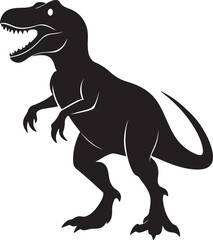 Tyrannosaurus Rex Silhouette Vector Illustration for History, Nature, and Kids Art.