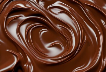 Background of thick melted milk chocolate, close-up
