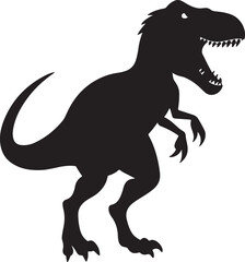Tyrannosaurus Rex Vector Silhouette for Kids, History, and Dinosaur Graphic Designs.